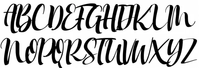 Mokalatte Font Litere mari