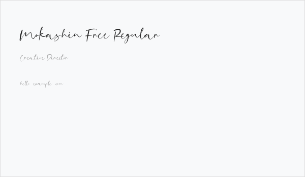 Mokashin Free Regular Business Card