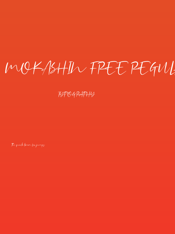 Mokashin Free Regular Poster