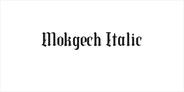 Mokgech Italic Logo