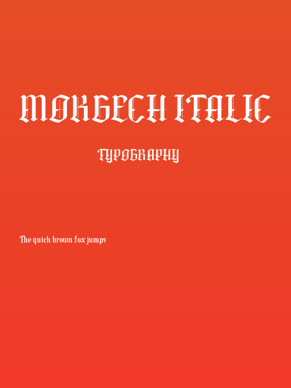 Mokgech Italic Poster