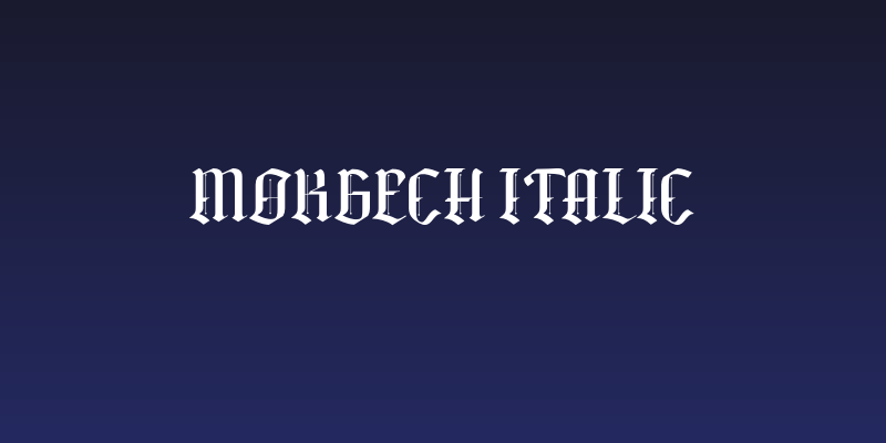 Mokgech Italic Social Header