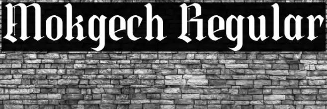 Mokgech Regular Caratteri examples