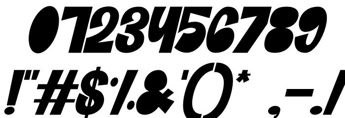Moklan Italic Font OTHER CHARS