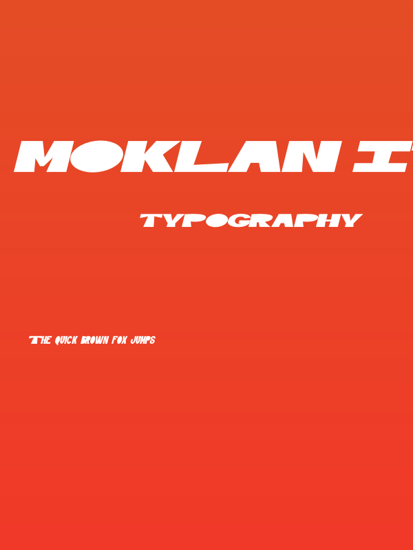 Moklan Italic Poster
