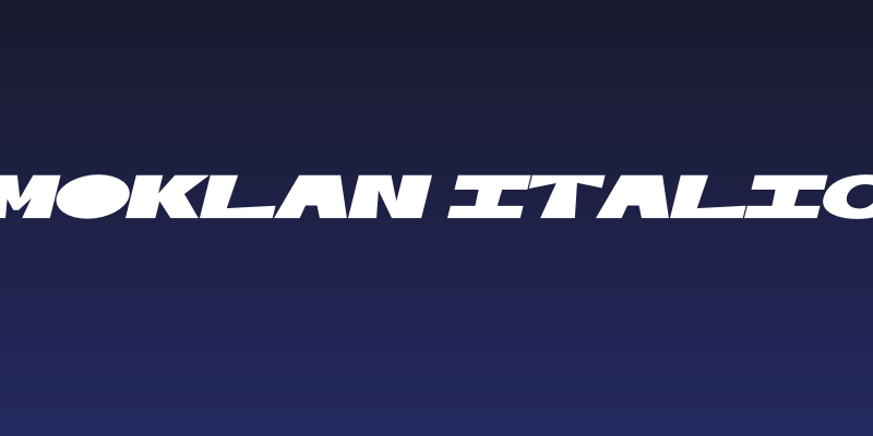 Moklan Italic Social Header