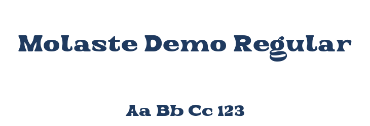 Molaste Demo Regular Font Preview
