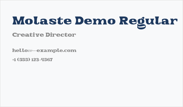 Molaste Demo Regular Business Card