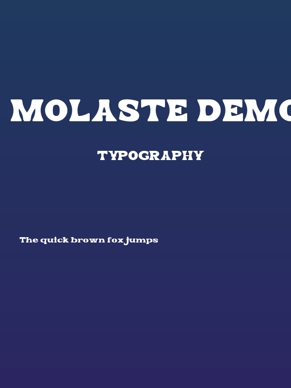 Molaste Demo Regular Poster