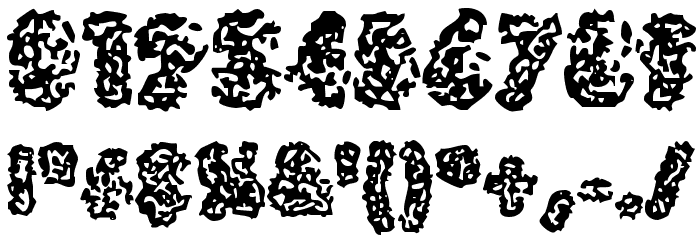 Moldy PillowRegular Font OTHER CHARS