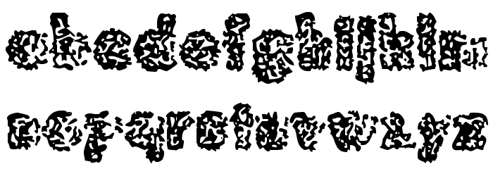 Moldy PillowRegular Font LOWERCASE