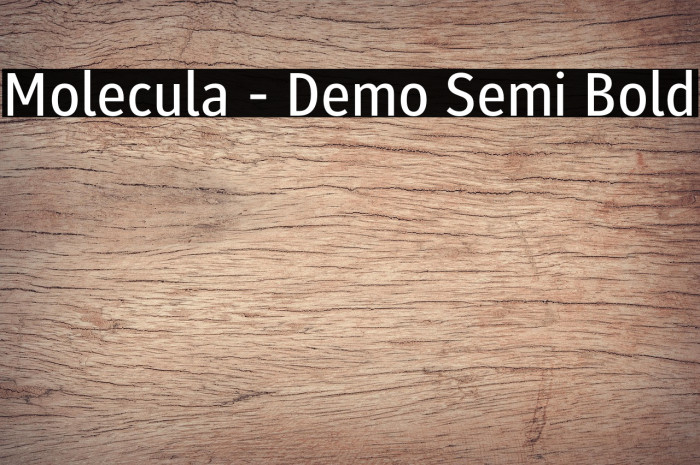 Molecula - Demo Semi Bold Example 1