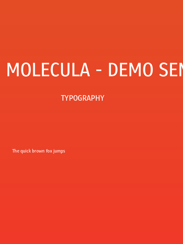 Molecula - Demo Semi Bold Poster