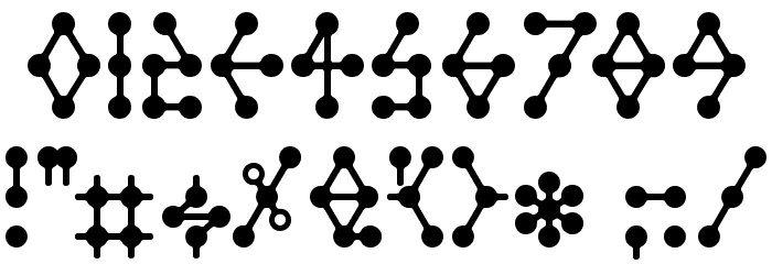 Molecule model Regular E. Polices AUTRES CHARS