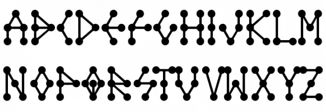 Molecule model Regular E. Шрифта ВЕРХНИЙ