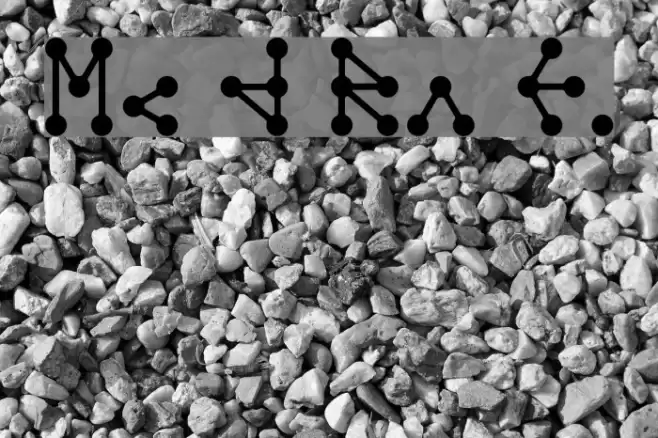 Molecule model Regular E. Font examples