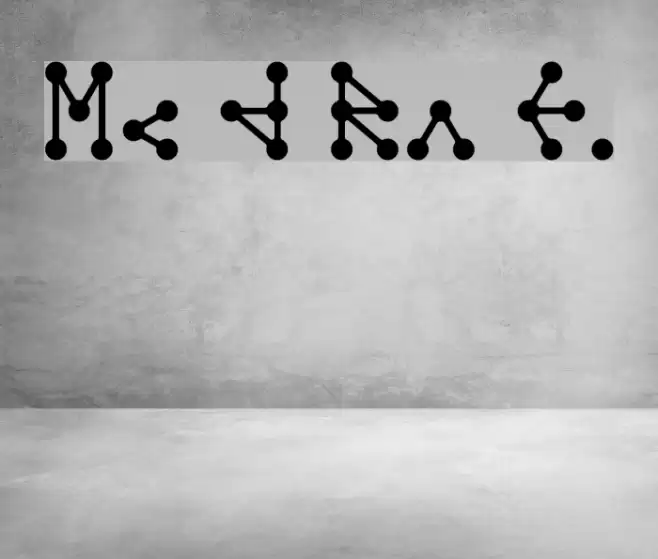 Molecule model Regular E. Font examples