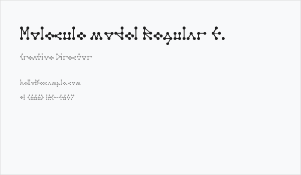 Molecule model Regular E. Business Card