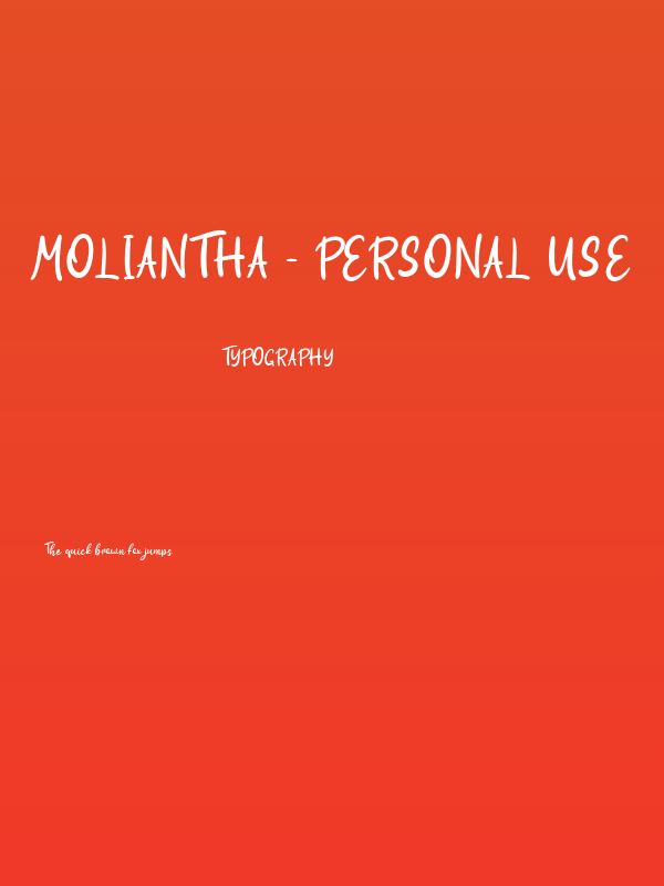 Moliantha - Personal Use Poster