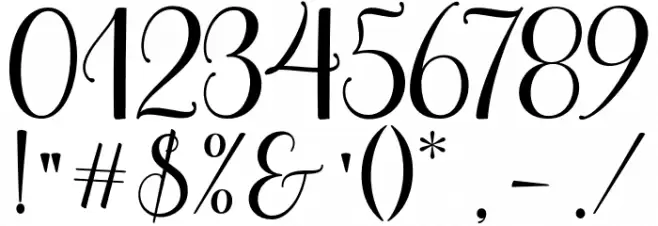 MolistaScript Font OTHER CHARS