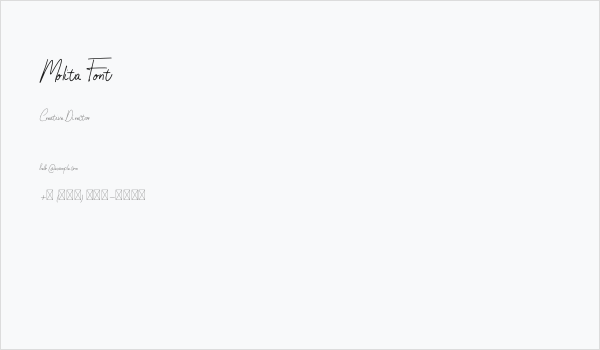 Molita Font Business Card