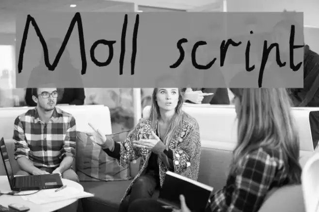 Moll script Fonte examples