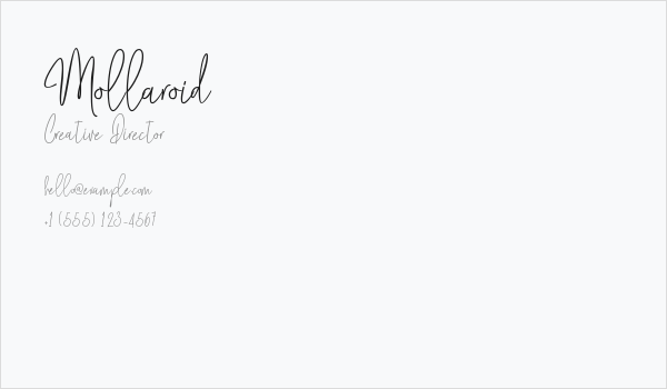 Mollaroid Business Card