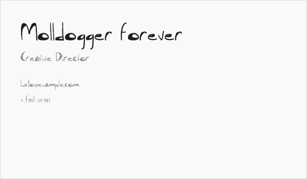 Molldogger Forever Business Card