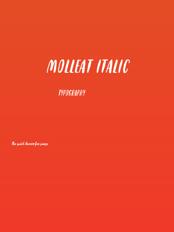 Molleat Italic Poster