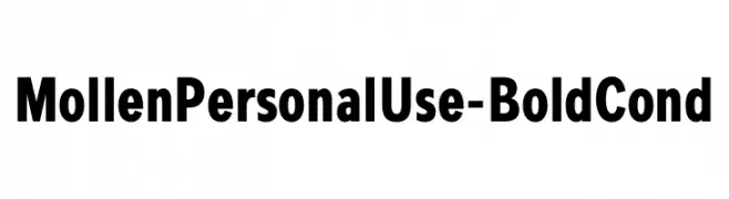 MollenPersonalUse-BoldCond  Fuentes Gratis Descargar