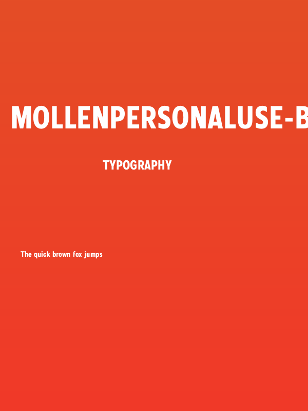 MollenPersonalUse-BoldCond Poster
