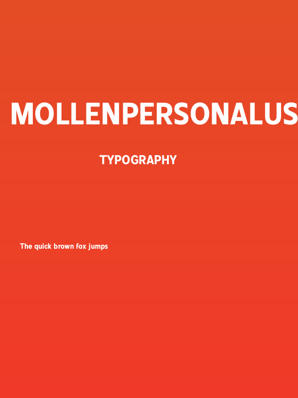 MollenPersonalUse-BoldNarrow Poster