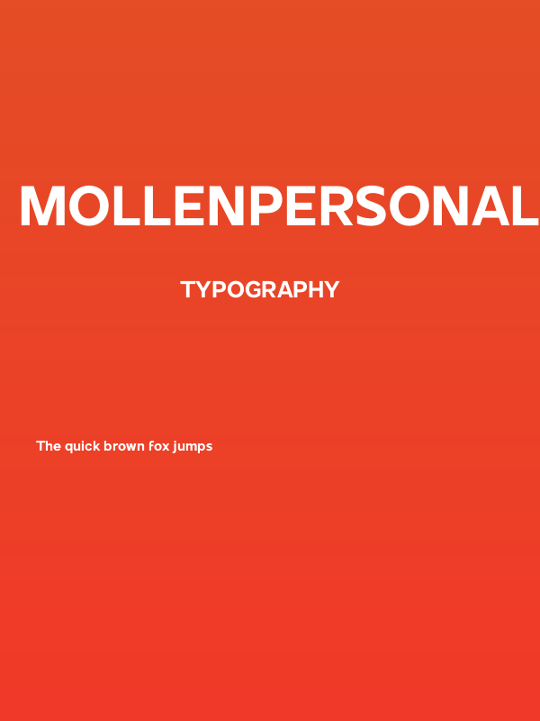 MollenPersonalUse-Bold Poster