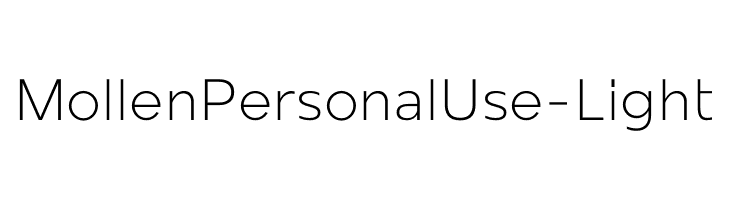 MollenPersonalUse-Light  Free Fonts Download