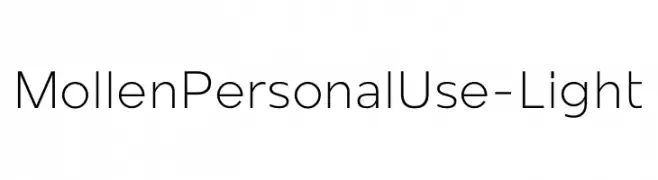MollenPersonalUse-Light  免费字体下载