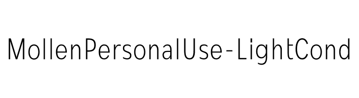 MollenPersonalUse-LightCond  नि: शुल्क फ़ॉन्ट्स डाउनलोड