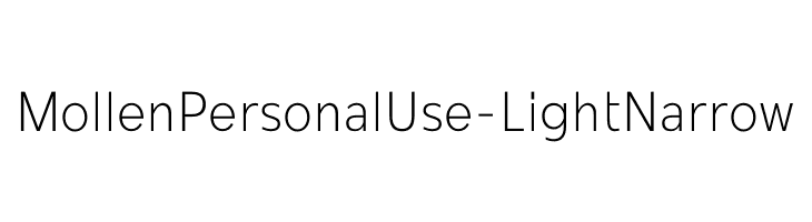 MollenPersonalUse-LightNarrow  les polices de caractères gratuit tlcharger