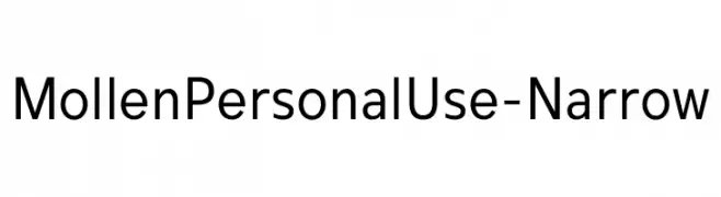 MollenPersonalUse-Narrow  नि: शुल्क फ़ॉन्ट्स डाउनलोड