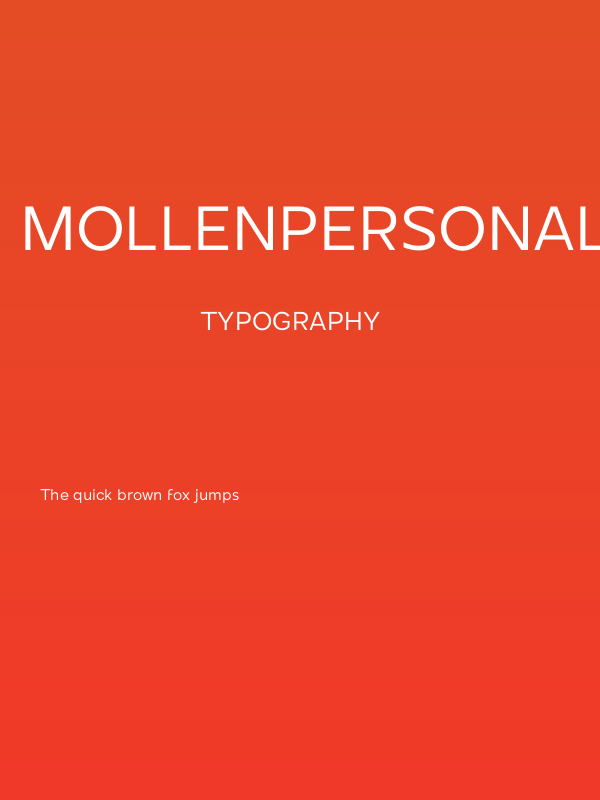 MollenPersonalUse-Regular Poster
