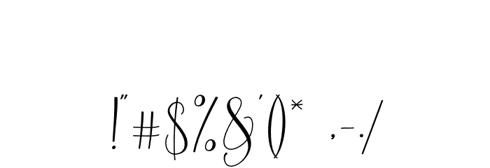 MollindaScriptDemo Font OTHER CHARS