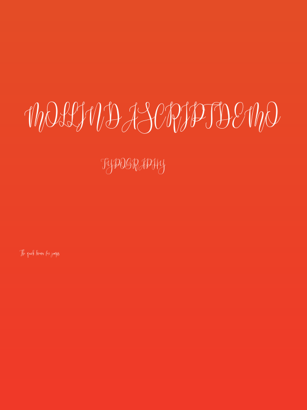 MollindaScriptDemo Poster