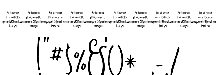 Molluca Font OTHER CHARS