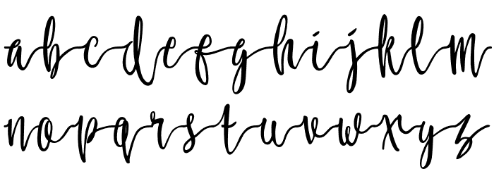 Molluca Font LOWERCASE
