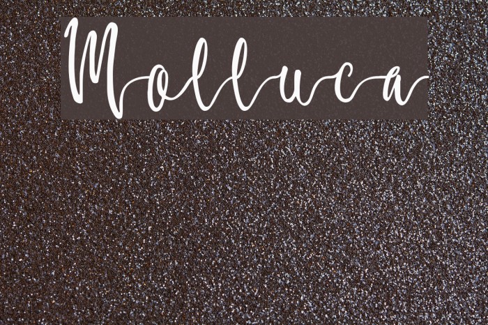 Molluca फ़ॉन्ट examples