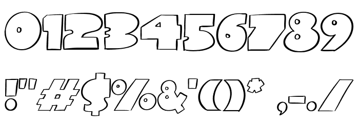 Mollusca Display Outline Font OTHER CHARS