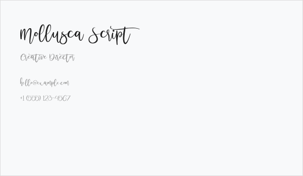 Mollusca Script Business Card