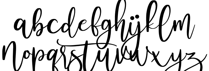 Mollusca Script Font LOWERCASE