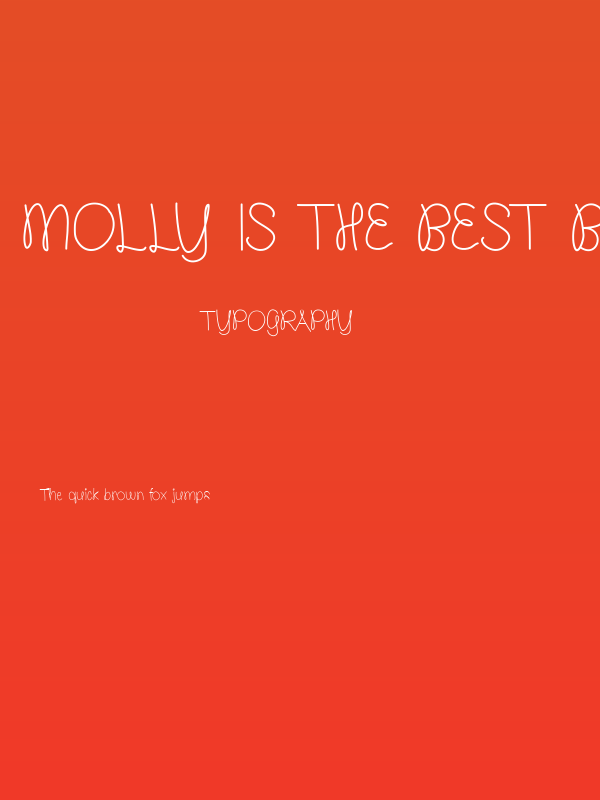 Molly is the Best Bold Poster