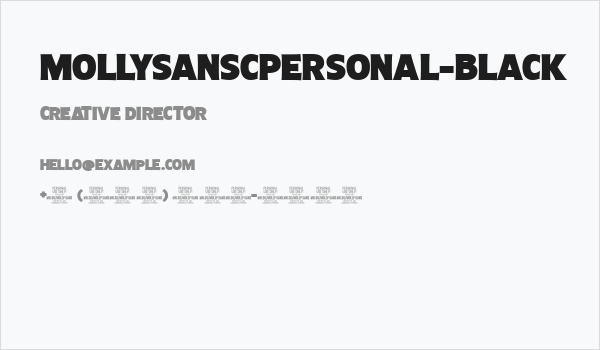 MollySansCPERSONAL-Black Business Card