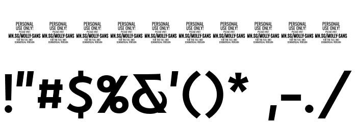 MollySansCPERSONAL-Medium Font OTHER CHARS